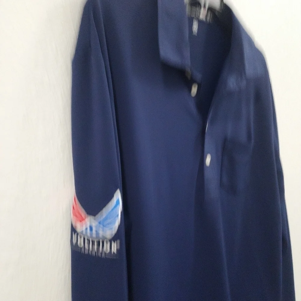 Ralph Lauren X Navy Blue Mens Polyester Elastine Polo Shirt Size L/G.